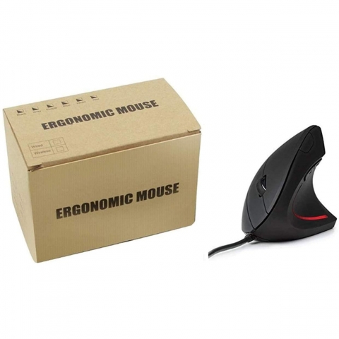 XMLEI Kablolu Vertical Ergonomik Mouse (Siyah)