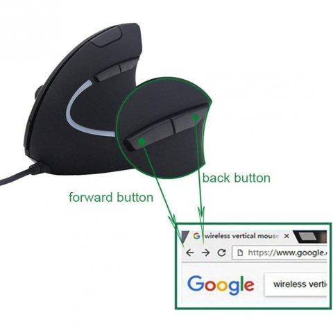 XMLEI Kablolu Vertical Ergonomik Mouse (Siyah)