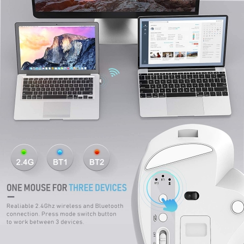 Jelly Comb Bluetooth Vertical Ergonomik Mouse (Beyaz-G�m��)