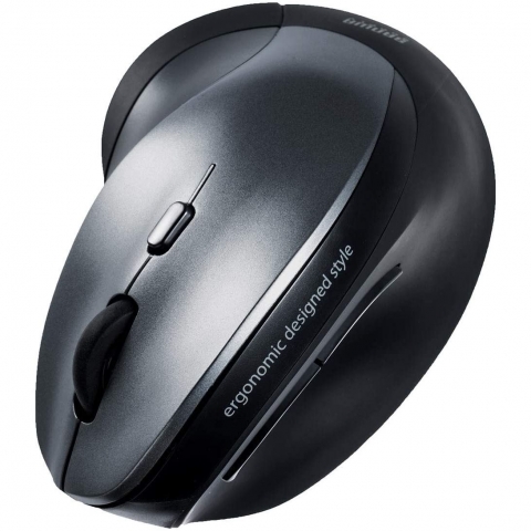 SANWA Bluetooth Vertical Ergonomic Mouse (Siyah)