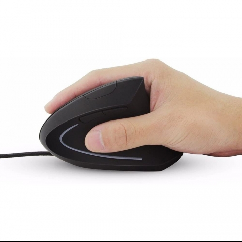 TopRen Kablolu Vertical Ergonomik Mouse (Siyah)