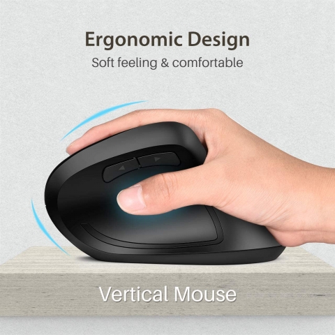 VicTsing Bluetooth Dikey Ergonomik Mouse (Siyah)