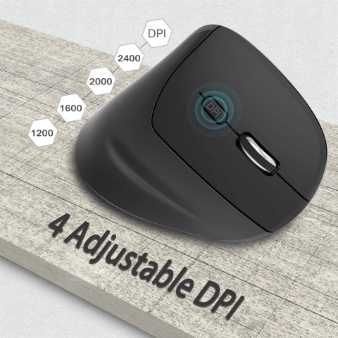 VicTsing Bluetooth Dikey Ergonomik Mouse (Siyah)