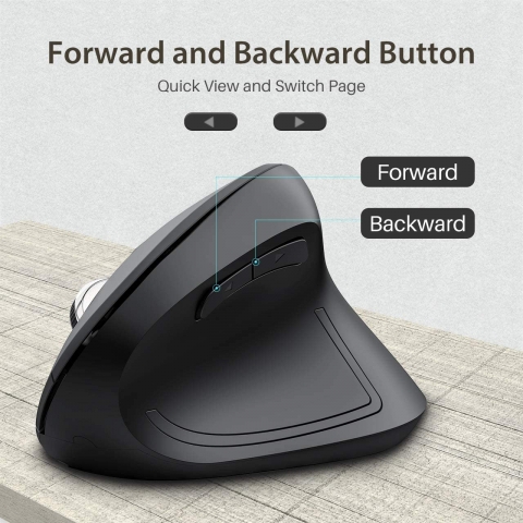 VicTsing Bluetooth Dikey Ergonomik Mouse (Siyah)