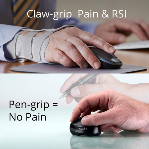 Swiftpoint Bluetooth Dikey Ergonomik Mouse (Siyah-Gri)