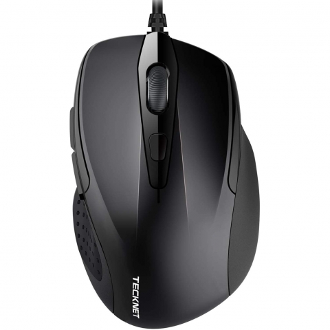 TECKNET Kablolu Ergonomik Mouse (Siyah)