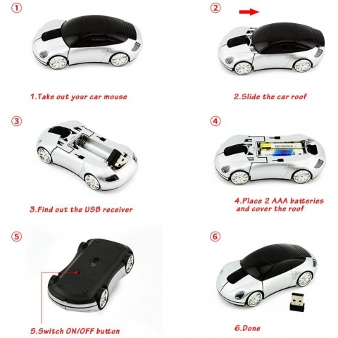 CHUYI Bluetooth Araba Mouse (Siyah)