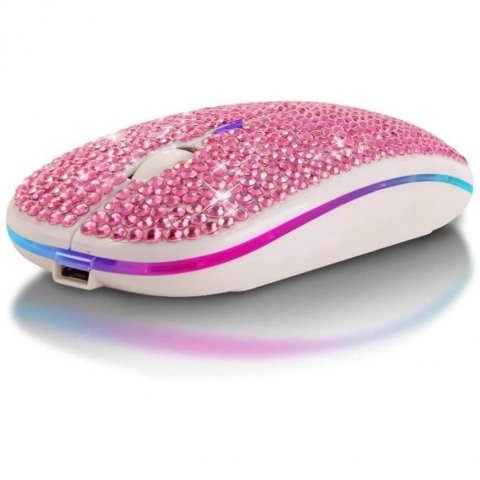 Attoe Wireless Ergonomik Mouse (Pembe)