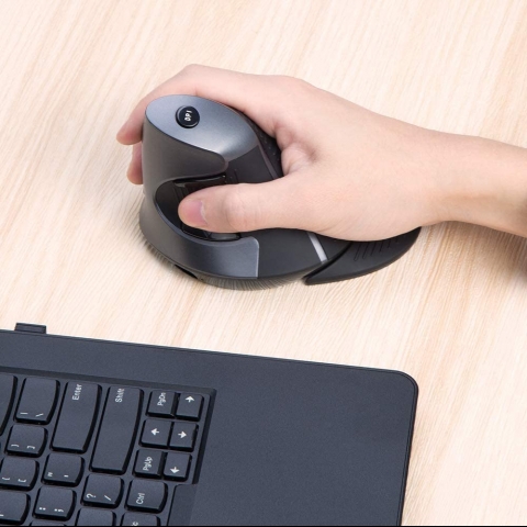 DELUX Classic Ergonomic Vertical Mouse (1600DPI)(Siyah)
