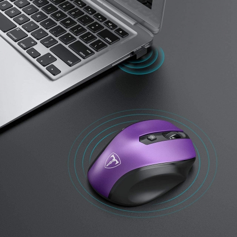 VicTsing 2.4G Egonomik Wireless Mouse (2400DPI)(Mor)
