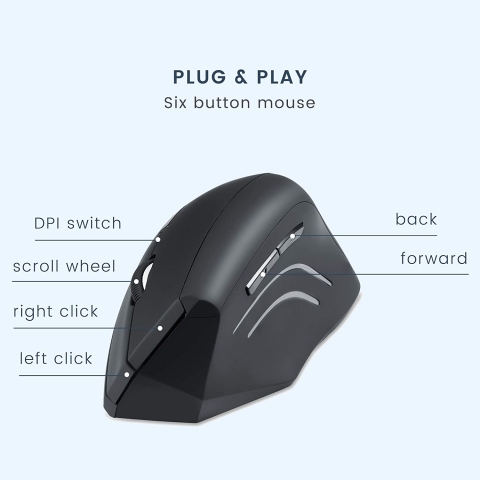 Perixx PERIMICE-608 Wireless Vertical Mouse