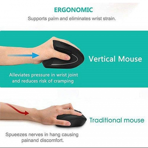 Funwaretech Ergonomik Dikey Wireless Mouse (Sol El)