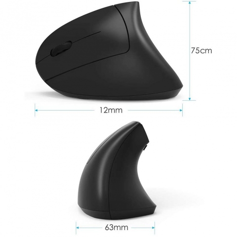 Funwaretech Ergonomik Dikey Wireless Mouse (Sol El)