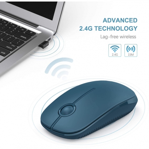 Jelly Comb 2.4GHz Wireless Bluetooth Mouse (Lacivert)