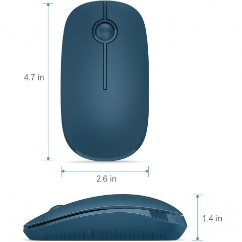 Jelly Comb 2.4GHz Wireless Bluetooth Mouse (Lacivert)