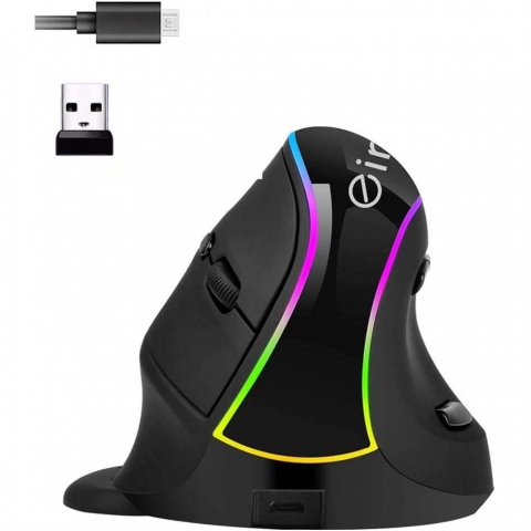 eirix USB Dikey Ergonomik Mouse (Siyah)