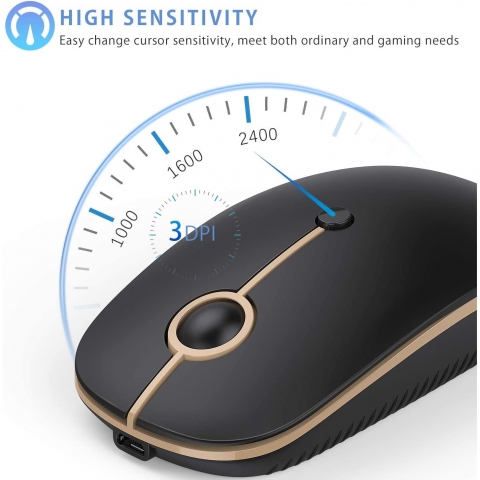 Jelly Comb 2.4G Wireless Mouse (Siyah/Alt�n)