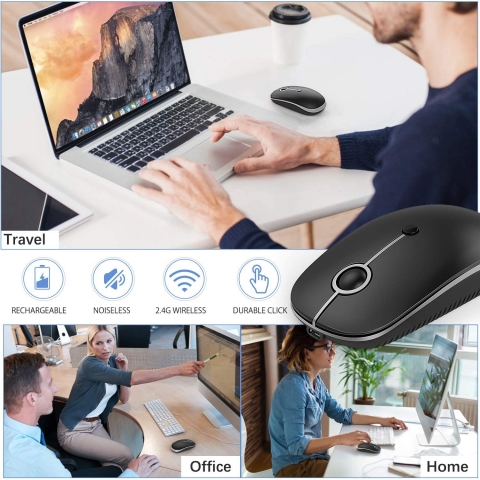 Jelly Comb 2.4G Wireless Mouse (Siyah/Alt�n)