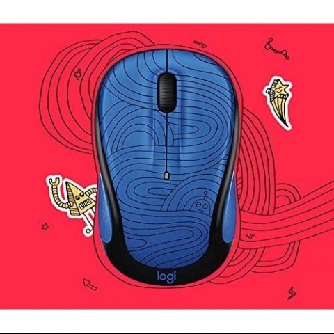 Logitech Wireless Mouse (Mavi Desenli)