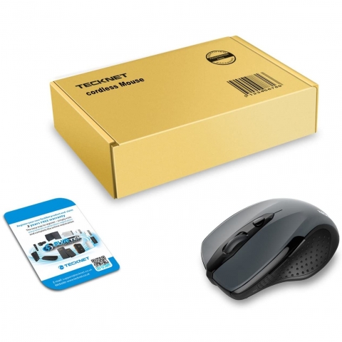 TECKNET Wireless Ergonomik Mouse (2600 DPI)(Gri)