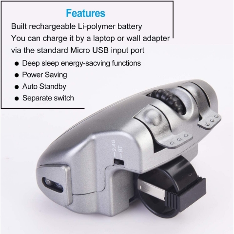 Geyes Wireless Parmak Mouse (Gri)