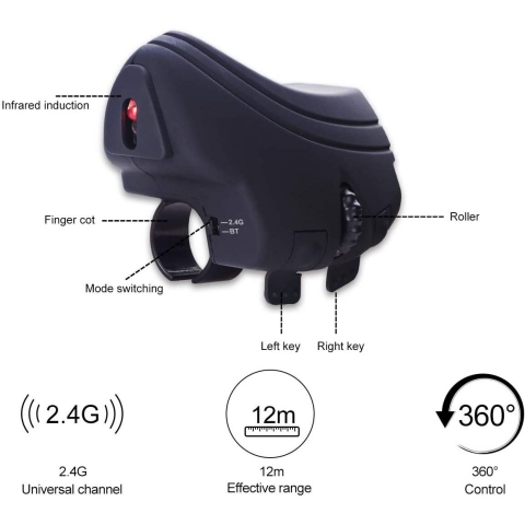 Geyes Wireless Parmak Mouse (Siyah)