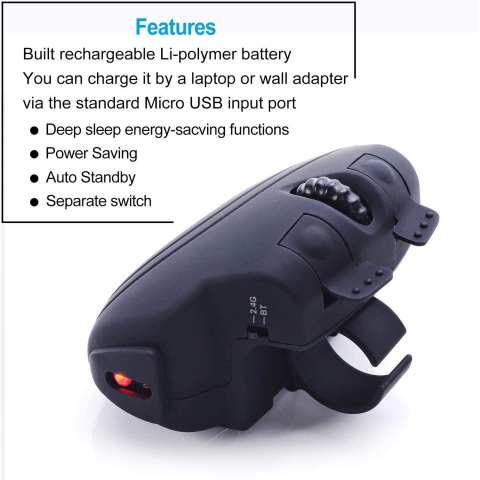 Geyes Wireless Parmak Mouse (Siyah)