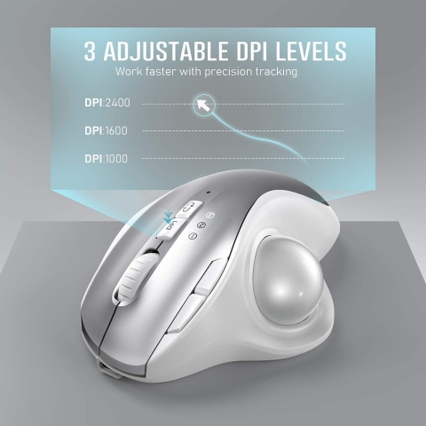 Jelly Comb 2.4G Wireless Trackball Mouse(Gm)