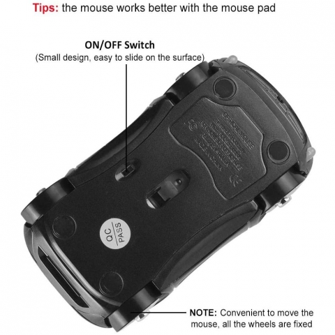 CHUYI Bluetooth Araba Mouse (Siyah)