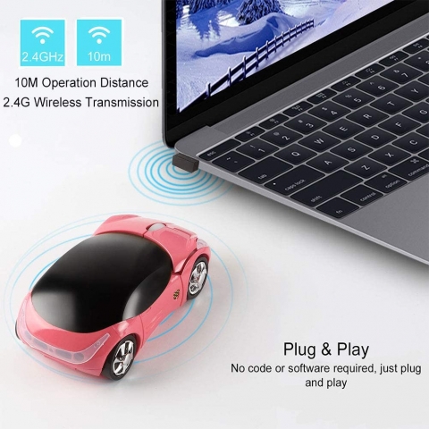 CHUYI Bluetooth Araba Mouse (Pembe)