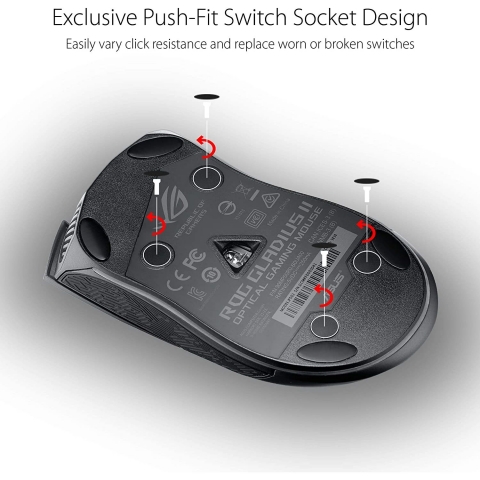 ASUS ROG Gladius II Core Kablolu Optical Gaming Mouse