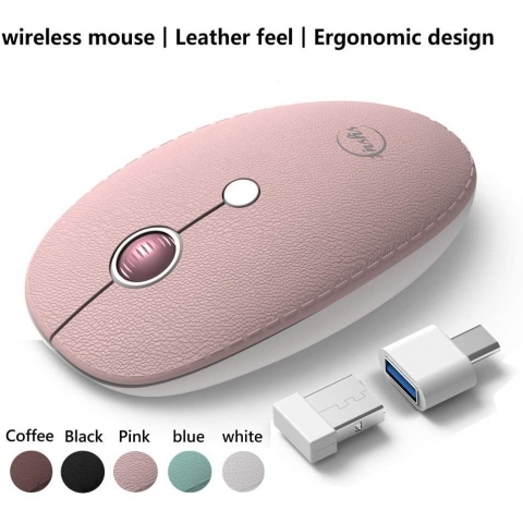 XINSHIS Wireless Ergonomik Mouse (Pembe)