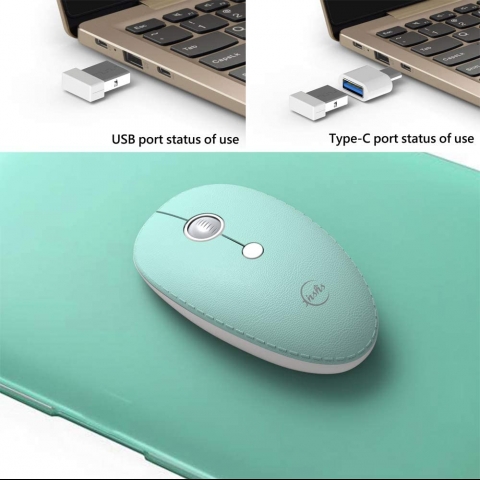 XINSHIS Wireless Ergonomik Mouse (Mavi)