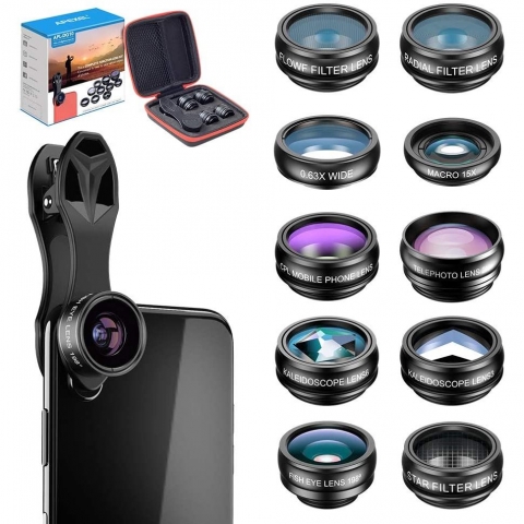 Apexel 10u 1 Arada Akll Telefon Kamera Lens Seti