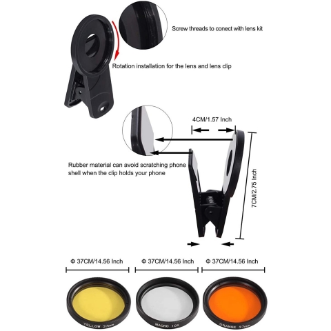 Aquarium Choice Akll Telefon iin Mercan Lens Filtre Kiti