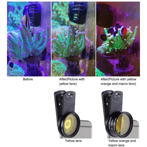 Aquarium Choice Akll Telefon iin Mercan Lens Filtre Kiti