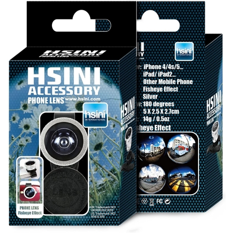 HSINI iPhone/iPad Uyumlu 180 Derece Fish Eye Lens