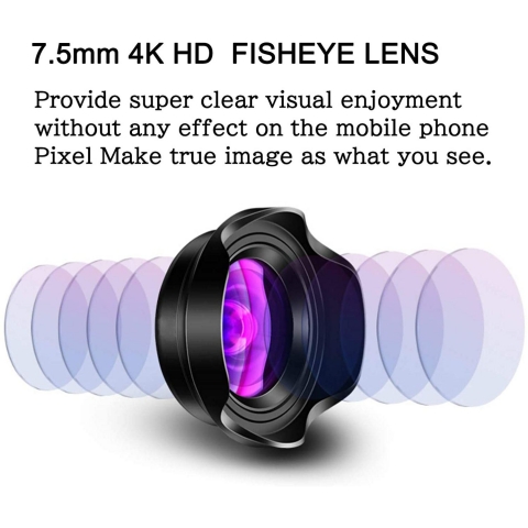 WODO Universal Akll Telefon 5K HD 7.5MM Fisheye Lensi