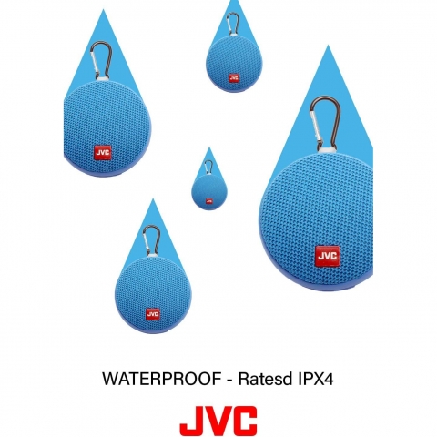 JVC Suya Dayankl Tanabilir Wireless Hoparlr (Siyah)
