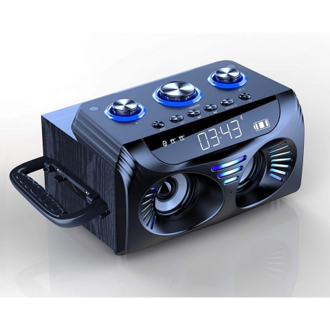 VAENSONG Portable Bluetooth Speakers with Party Lights 20W Loud W