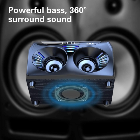 VAENSONG Portable Bluetooth Speakers with Party Lights 20W Loud W