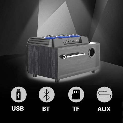 VAENSONG Portable Bluetooth Speakers with Party Lights 20W Loud W