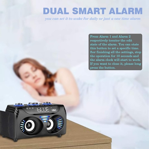 VAENSONG Portable Bluetooth Speakers with Party Lights 20W Loud W