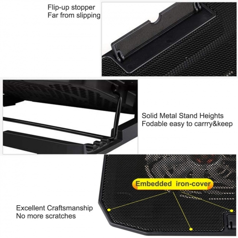 KEROLFFU 10-15.6 n 2 Fanl Laptop Soutma Stand