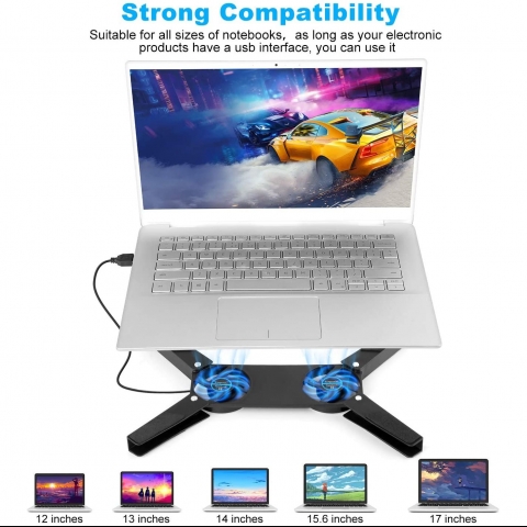 STSUNEU Universal 2 Fanl Laptop Soutma Stand