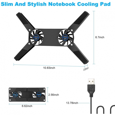 STSUNEU Universal 2 Fanl Laptop Soutma Stand
