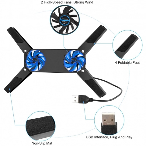 STSUNEU Universal 2 Fanl Laptop Soutma Stand