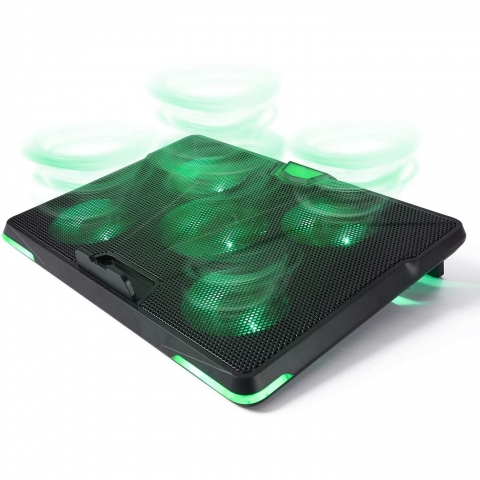 Coolertek Laptop Soutma Stand (5 Fan)(Yeil)(12/17.3 in)