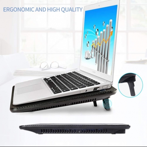 Greenf 17.3 n 2 Fanl Laptop Soutucu Stand (Siyah)