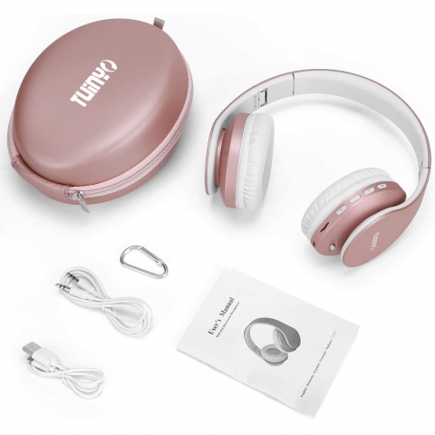 TUINYO Bluetooth Kulak �st� Kulakl�k (Rose Gold)